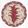 Earth Rugs Chili Pepper Ristra Jute Coaster – 5"x5" Round Braided Coaster with Southwestern Kitchen Design - 2 of 3