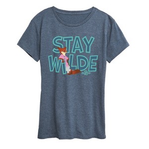 Women's - Zootopia - Nick The Fox Stay Wilde Short Sleeve Graphic T-Shirt - 1 of 4