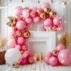 PartyWoo Balloons Pink Gold Pastel Chrome 18 12 10 5 Inch 140 pcs - 3 of 4