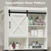 Over The Toilet Storage Cabinet with Sliding Door & Toilet Paper Holder Stand - 4 of 4
