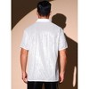 INSPIRE CHIC Men's Retro Button Down Short Sleeve Party Glitter Sequins Shirt - 3 of 4