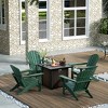 WestinTrends Outdoor Patio Adirondack Chair With Square Fire Pit Table Sets - 2 of 2