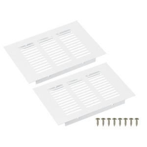 Unique Bargains Aluminum Alloy Cabinet Wardrobe Shoe Closet Rectangle Ventilation Grilles 2 Pcs - 1 of 4