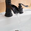 BWE 8 in. Waterfall Widespread 2-Handle Bathroom Faucet With Drain Assembly in Spot Resist Black - 4 of 4