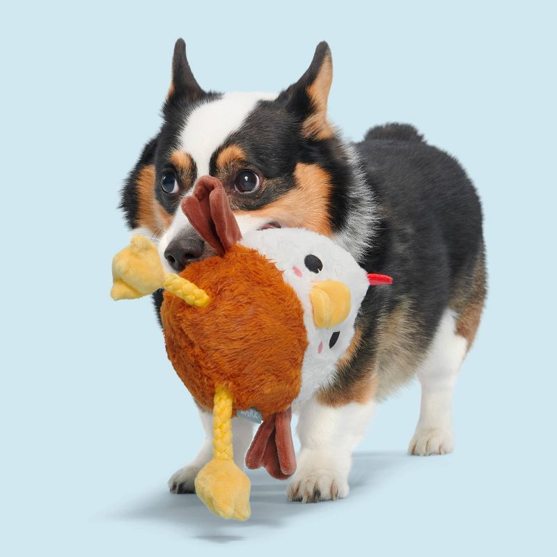 BARK Classic Fuzzy Farm Rooster Plush Rope Dog Toy - 9.5&#34;, 6 of 8