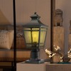 Gulches Outdoor Lamp Posts, 18-22" Vintage Black/Bronze Lanterns with Clear Glass, Waterproof for Garden, Patio, Pathway (1-2 Pack) - 4 of 4