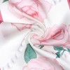 INSPIRE CHIC Women's Floral Printed Flowers Long Silky Satin Neck Scarves 1Pc - 4 of 4