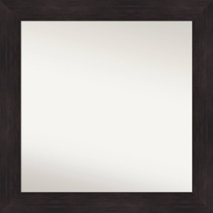 Amanti Art 32" x 32" Non-Beveled Furniture Bathroom Wall Mirror Espresso Brown: Modern Square Polystyrene Frame, Wall Mounted - 1 of 4