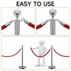 TinyHomie Stainless Steel Posts with Velvet Ropes for Events, Hotels, and Theaters - 4 of 4