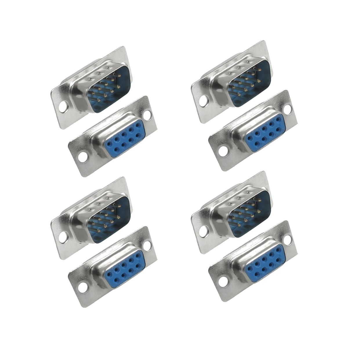 Unique Bargains Metal Solder Type DB 9 Pin Female to Male Serial Cable Adapter Pack of 10 - thumbnail 4