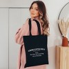 City Creek Prints Running Out Of Books Canvas Tote Bag - 15x16 - Black - 2 of 2