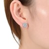 Elegant Round Stud Earrings Featuring Vibrant Colored Cubic Zirconia for a Stylish and Refined Look - 2 of 3
