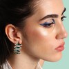 SOHI Women's Green Marquise Hoop Earrings - 3 of 3