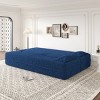 Full Size Modern Convertible Floor Sofa Bed, Foldable Bed with Foam-Filled Mattress, Teddy Fabric Bed with Pillows and Cushions-Baofuwish - 3 of 4