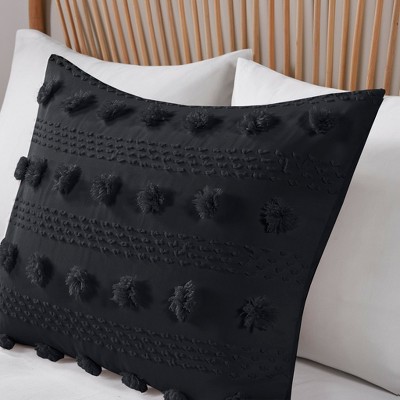 King Black Microfiber Down Alternative Comforter Set