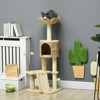 Mewoofun 45" Cat Tree for Indoor Cats, Cat Tree Tower with Scratching Posts, Ramp, Condo, Toy Balls, Platforms, Bed, Ramp, Beige, 17.75"*15.75"*45.75" - 4 of 4