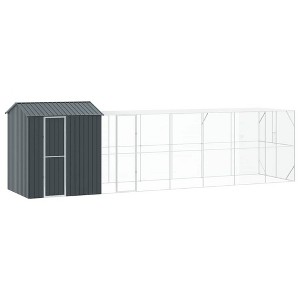 vidaXL Bird Cage Anthracite 416.5 x 103 x 142 cm Galvanized steel - 1 of 4