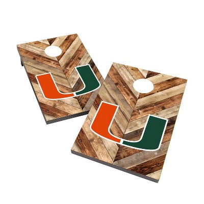 NCAA Miami Hurricanes 2'x3' Cornhole Bag Toss Game Set