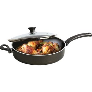 Mehtap Saute Pan with Lid and Two Handles, Teflon Classic Nonstick Frying Skillet Black - 1 of 3