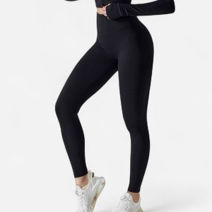 Anna-Kaci Active Women's High Waist Compression Leggings with Seamless Fit and Sculpting Stretch Fabric - 1 of 4