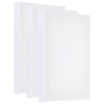 Unique Bargains Painting Canvas Panels Blank Art Board 3 Pcs White