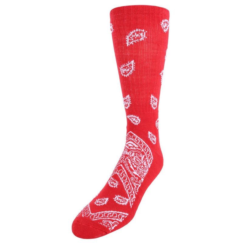 CTM Men's Asombroso Bandana Socks (1 Pair), 1 of 2