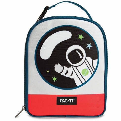 Bentgo Kids Prints Lunch Bag,  Navy/Red - Space Rocket