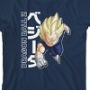 Dragonball Z Vegete with Kanji Youth Navy Blue Short Sleeve Crew Neck Tee - 2 of 3