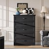5 Drawers Dresser for Bedroom,Chest of Drawers with Wide Metal Handle,Farmhouse Modern Wooden Tall Dresser,Natural Texture,Storage Organizer - 3 of 4