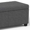 Sapphtopaz Modern Ottoman with Storage Upholstered End of Bed Bench with Stitching Detail Rectangle Storage Bench for Living Room - 4 of 4