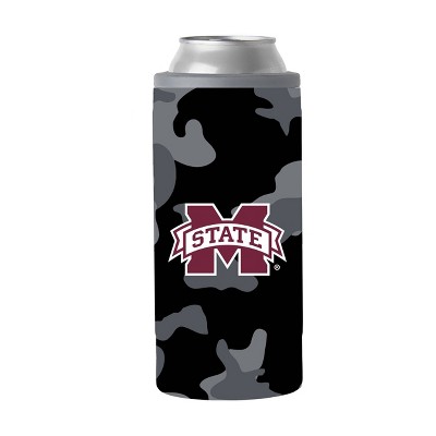 NCAA Mississippi State Bulldogs 12oz Black Camo Slim Can Cooler