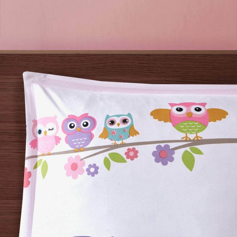 Striking Sara Adorable Owl Print Ultra Soft Kids' Comforter Set with Bed Sheets - Mi Zone, 6 of 10
