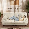 87" Corduroy Couch Loveseat with 2 Pillows, Sailboat-Shape Deep Seat Sofa for Living Room, Small Space, Office, Apartment-Morden Fort - 2 of 4