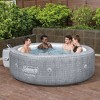Coleman Sicily AirJet Large Round 5 to 7 Person Inflatable Hot Tub Portable Outdoor Spa with 180 AirJets and EnergySense Cover, Grey - 4 of 4