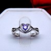 Christine Engagement Ring for Women Promise Heart Birthstone Cz Sterling Silver by Ginger Lyne - 2 of 4