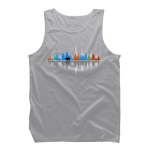 Men's Design By Humans Sounds of Nature Color Tree Notes By NomAdartStudio Tank Top - 1 of 2