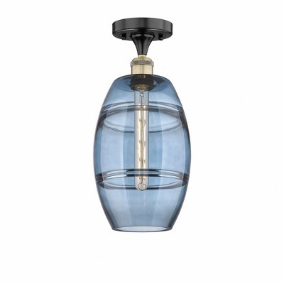 Vaz - 1 Light Semi-Flush Mount In Industrial Style-10 Inches Tall and 8 Inches Wide