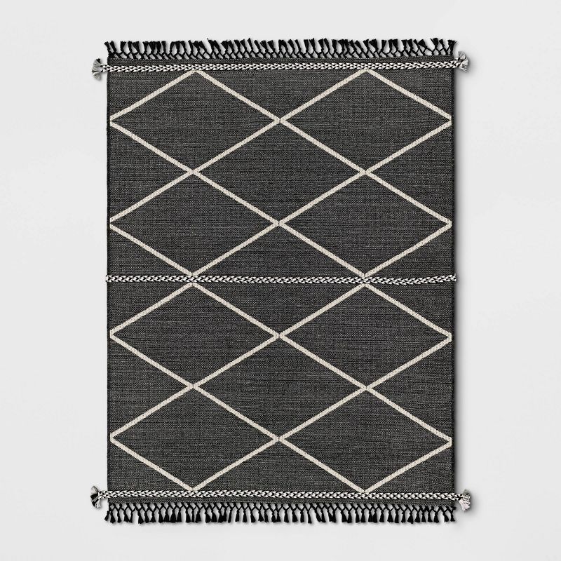 Woven Tapestry with Braid Outdoor Rug - Threshold™, 1 of 7