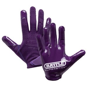 Battle Sports Adult Doom Speed Receiver Football Glove - Purple - 1 of 2
