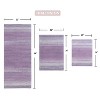 Gradiation Bathroom Decor, Washable Rug, Bathroom Mat, Bathroom Rug Set, Bath Mat Set, Bath Floor Mat Non-Slip, 3 Pcs Set with Runner, Purple - 3 of 4