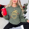 S.W.Smiley Christmas Heart Eyes - Women's Graphic Sweatshirt - 3 of 4