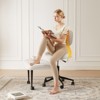 Pinmoco Ergonomic Cross-Legged Swivel Chair, Adjustable PU Leather Meditation Chair - 3 of 4