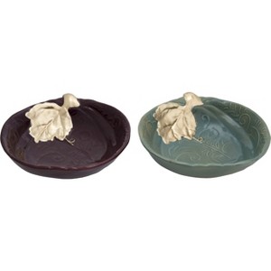 Transpac Autumn Elegance Ceramic Bowl Set of 2 Decorative Multicolored Bowls for Fall Harvest Tabletop Decor - 1 of 1