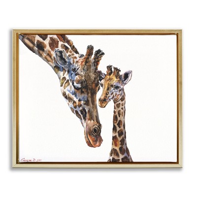 Stupell Industries Baby Giraffe Animal Watercolor, 21" x 17"
