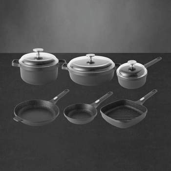 BergHOFF GEM 9Pc Nonstick Cookware Set, Black