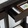 Okak Vintage Console Table with Drawer and Shelf, Entryway Table with Narrow Base and Handleless Design, Entry Table for Living Room, Foyer, Espresso - 3 of 4