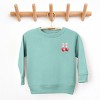 The Juniper Shop Coquette Strawberry Watercolor Toddler Sweatshirt - 5/6T - Seafoam - 2 of 3