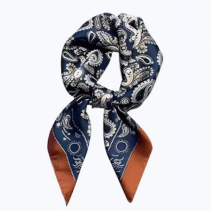 Anna-Kaci Satin Scarf Premium Cashew Print Square Print Neck Head Bag Accessory - 27.5IN×27.5IN - 1 of 4
