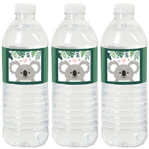 Big Dot of Happiness Koala Cutie - Bear Birthday Party and Baby Shower Water Bottle Sticker Labels - Set of 20 - 1 of 4