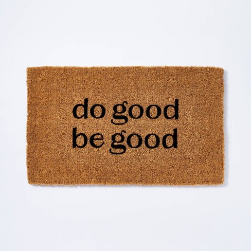 1'6"x2'6" Do Good Be Good Doormat Black - Threshold™ designed with Studio McGee - image 1 of 4